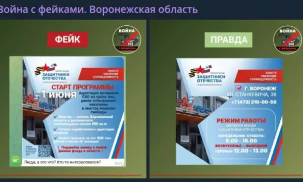 Фейк: воронежцам дадут 100 тысяч рублей за предоставление жилья ветеранам СВО