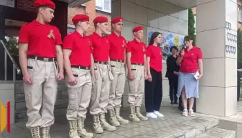 Грибановские юнармейцы получили значки &laquo;Готов Родину защищать&raquo;
