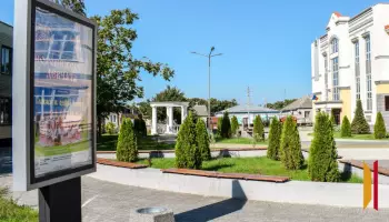В центре лискинского поселка Давыдовка установили светодиодную афишу