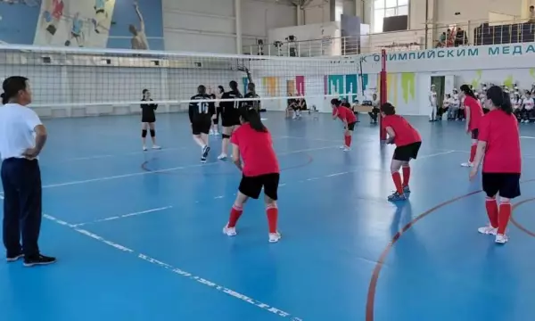 Нижнедевицкие спортсменки сыграли с корейскими волейболистками