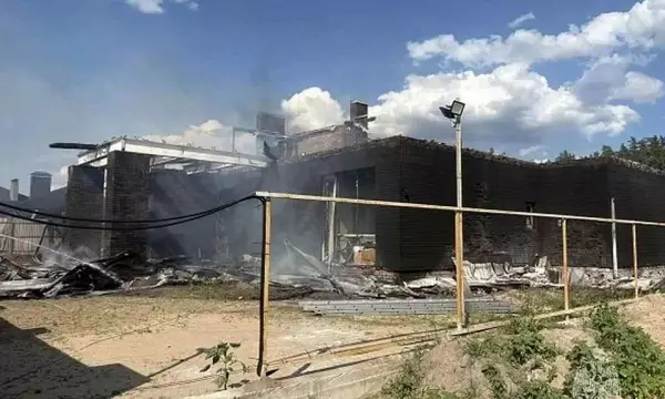 Кадры страшного пожара под Воронежем показали спасатели