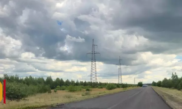 На повороте к лискинскому селу Копанище обновили асфальт