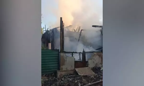 В подгоренской слободе Сагуны сгорел частный дом