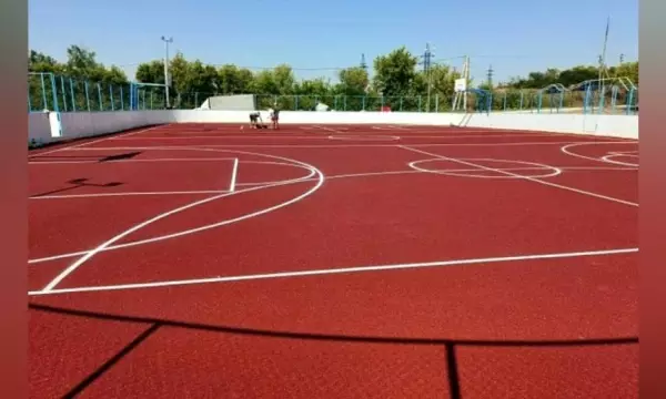 В нижнедевицком селе Верхнее Турово отремонтировали спортивную площадку