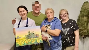 В Россошанском районе участник СВО поучаствовал в написании картины