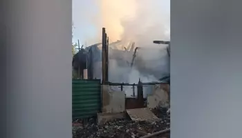 В подгоренской слободе Сагуны сгорел частный дом