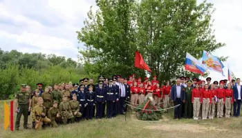 В Верхнемамонском районе на местах сражений ВОВ установили памятные знаки