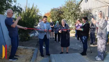 В Богучаре открыли новый тротуар на улице Жени Седова