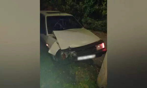 Под Воронежем пьяный водитель &laquo;девятки&raquo; врезался в столб: пострадала 25-летняя девушка