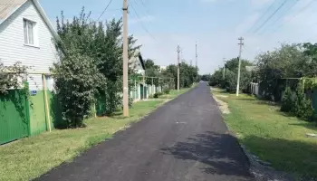В лискинском селе Высокое впервые заасфальтировали улицу Чкалова